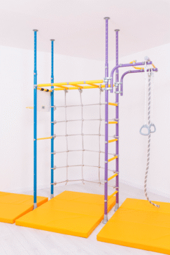 gymnastics wall bars pegasus with accessories purple