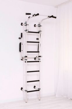 gymnastic wall bar teenager plus dip bars silver black