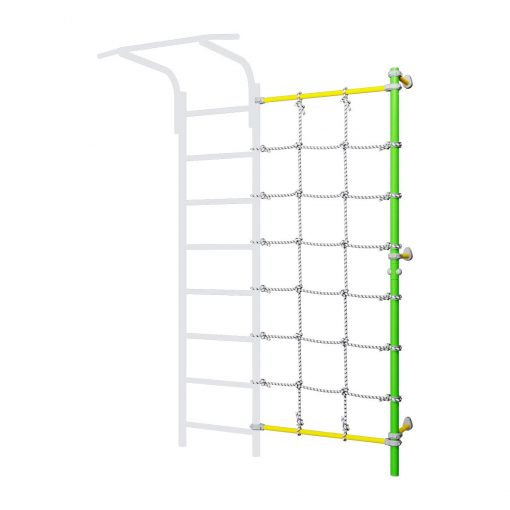 wall_mounted_pole_with_climbing_net_green