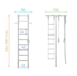 Sprossenwand für kinderzimmer Komet 1 (1)