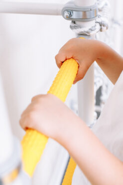 pull up bar for children silver yellow