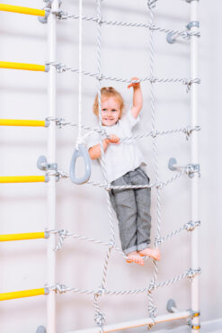 wall bars comet next 3 with accessories silver yellow