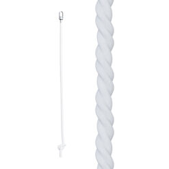 gym climbing rope white