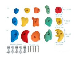 climbing holds colours dimensions