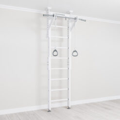 drabinka gimnastyczna drewniana biala eco 4