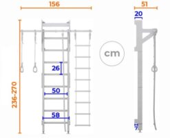 Sprossenwand für Kinderzimmer Eco 212