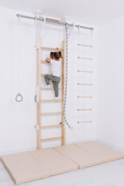 gymnastics wall bars for children wirh accessorias wooden eco 2