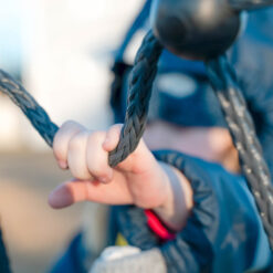 climbing net for playground element