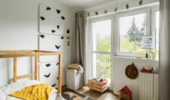 climbing wall in room