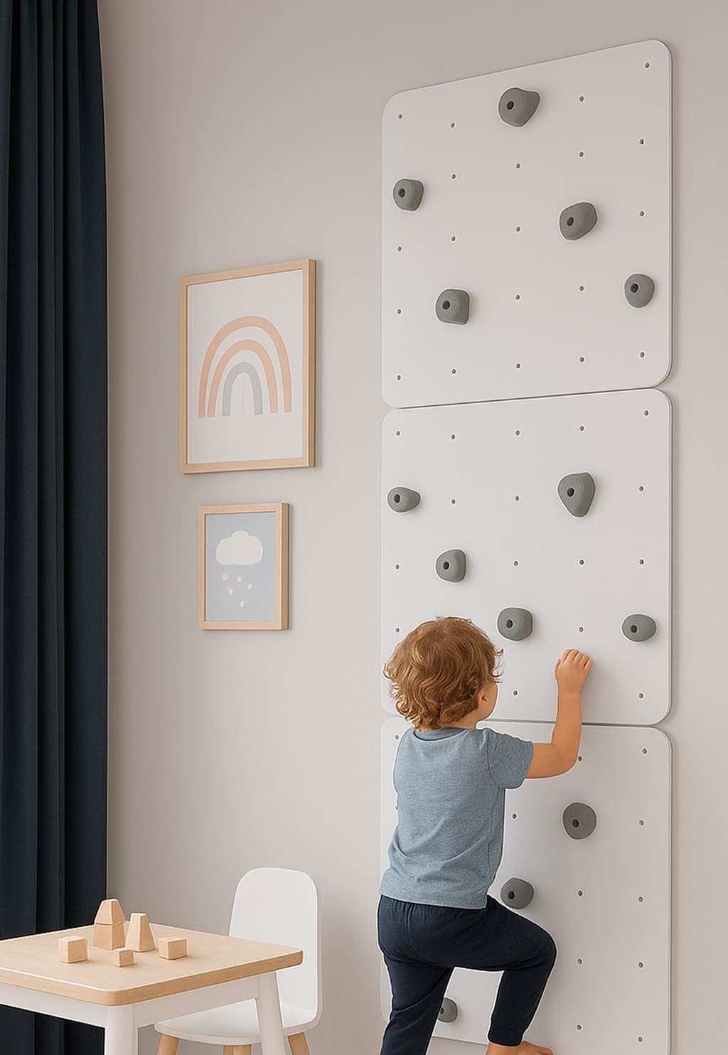 Weiße Kletterwand fürs Kinderzimmer – Bild 3