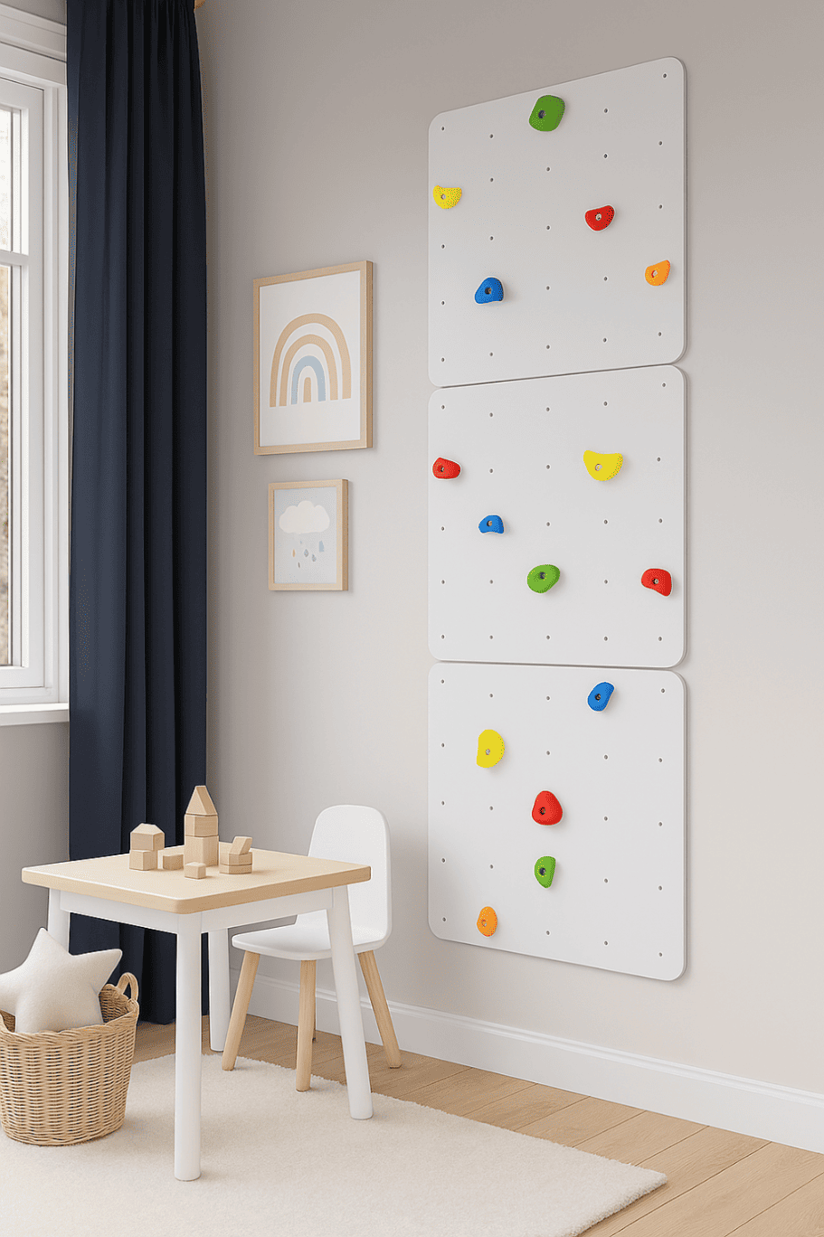 Weiße Kletterwand fürs Kinderzimmer – Bild 7