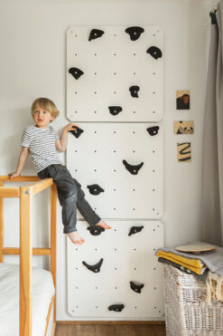 white climbing wall