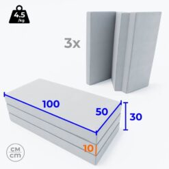 Gymnastikmatte 150x100x10 cm dreiteilige Komet49