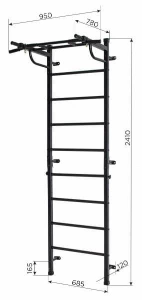 Sprossenwand für Erwachsene Kraft Light 3w143