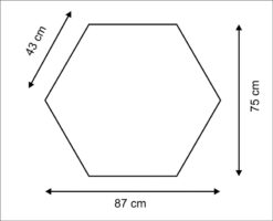 hexagon climbing wall dimensions
