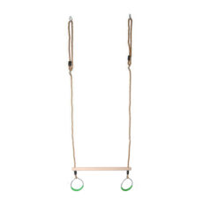round gymnastic rings trapeze green