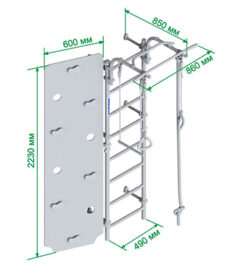 wall bars Comet Next 1 climbing wall Dino dimensions