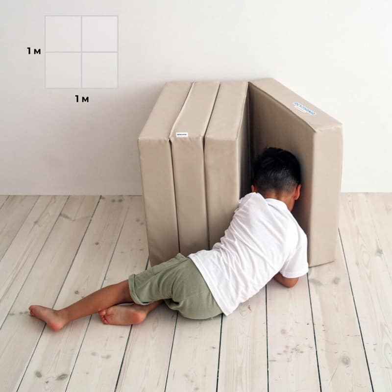 Gymnastikmatte 100x100x10 cm vierteilige Komet3