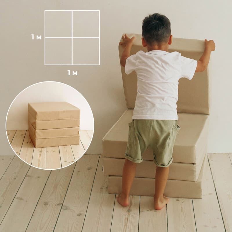 Gymnastikmatte 100x100x10 cm vierteilige Komet7