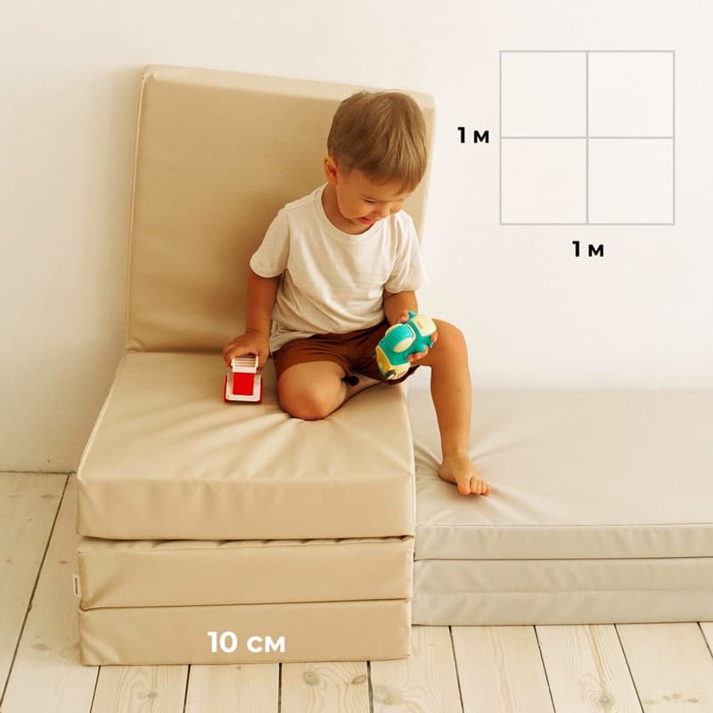 Gymnastikmatte 100x100x10 cm vierteilige Komet8