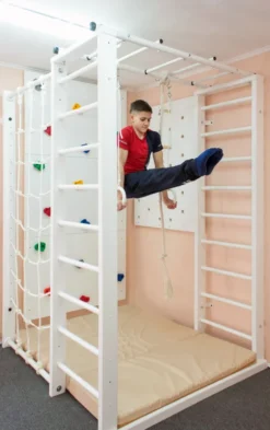 drabinki gimnastyczne kolka biale