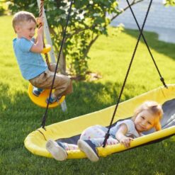 stelaz do hustawek do ogrodu srebrny dla dzieci