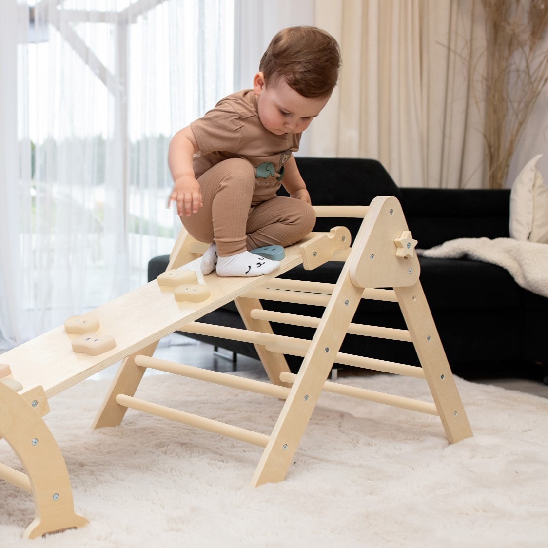 Kletterdreieck mit Rutsche Lama – Bild 11