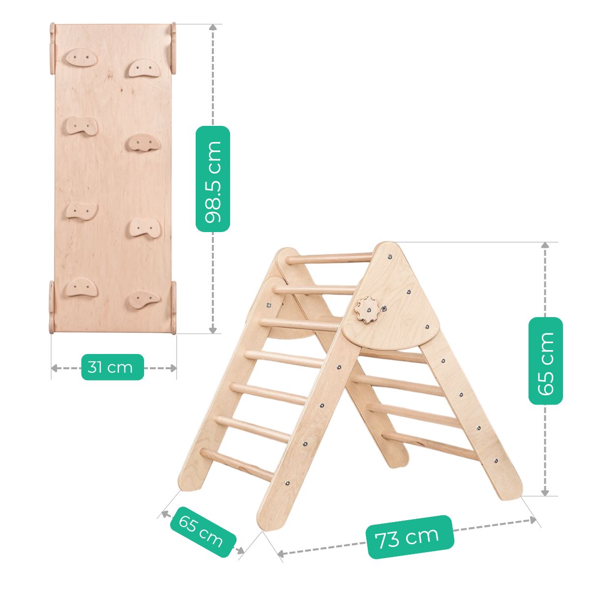 Kletterdreieck mit Rutsche Lama – Bild 5