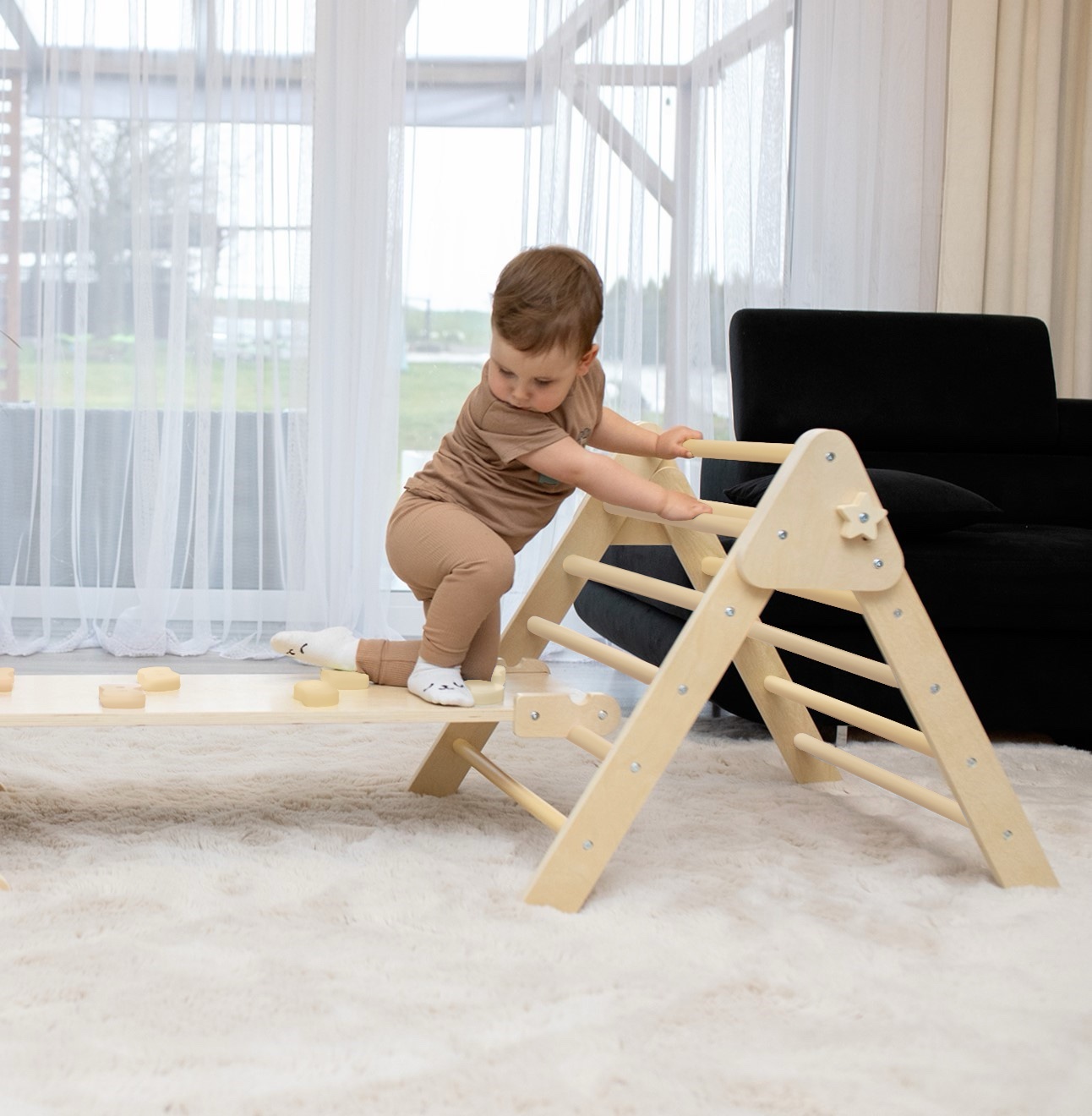 Kletterdreieck mit Rutsche Lama – Bild 10