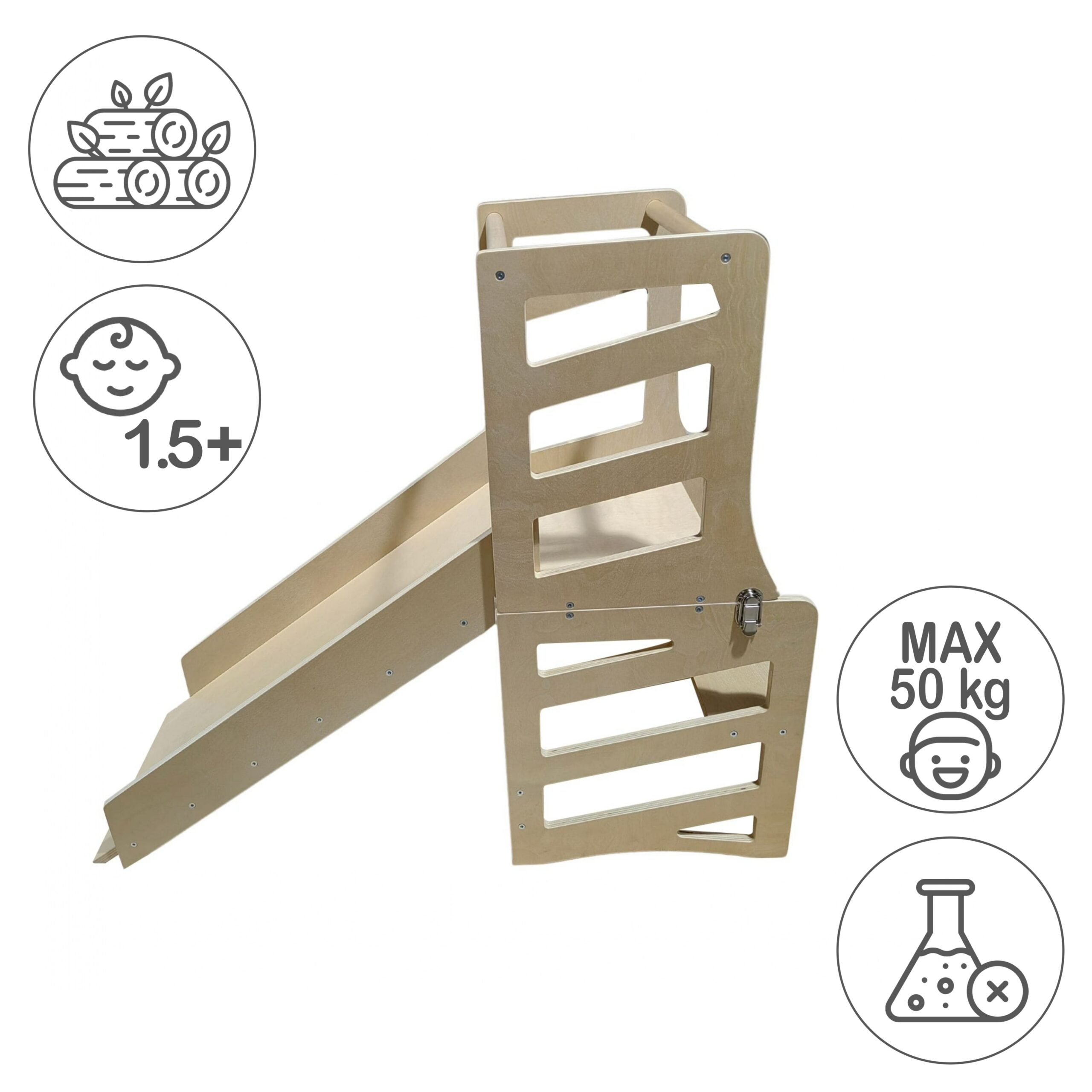 Lernturm mit Kinderrutsche 3in1 Lama – Bild 8