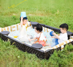plastic sandpit with seats 5