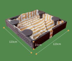 plastic sandpit with seats 7