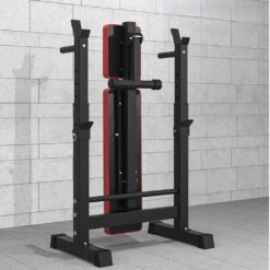 incline training bench with barbell stands X sport 6