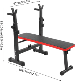 training bench with barbell stands X sport 3