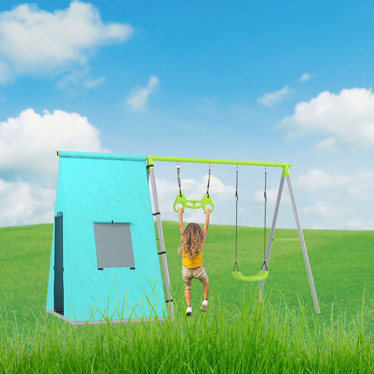 Klettergerüst für den Garten mit Zelt Topline – Bild 7