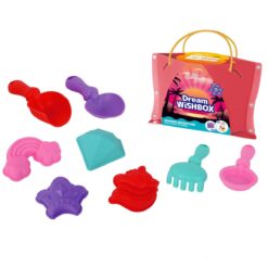 Set aus Schaufeln und Sandformen mit Tasche Kristalle 1