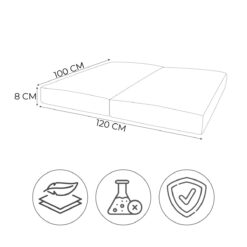 gymnastic mattress Kids 120х100х8 cm 2