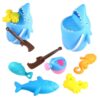 sandpit bucket with toys Shark4