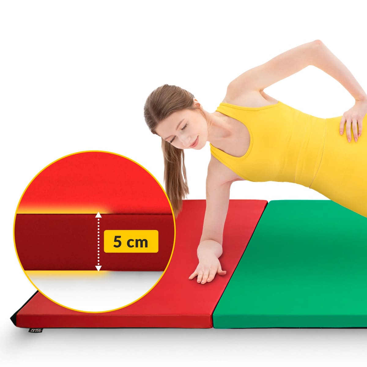 Turnmatte für Kinder 240×120×5 cm vierteilige – Bild 2