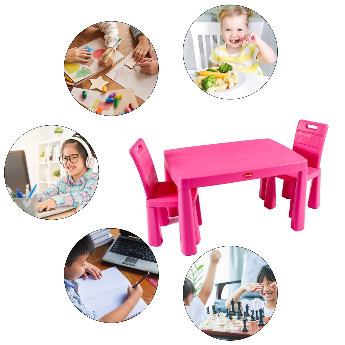 Kindertisch + Kinderstühle aus Plastik – Bild 12