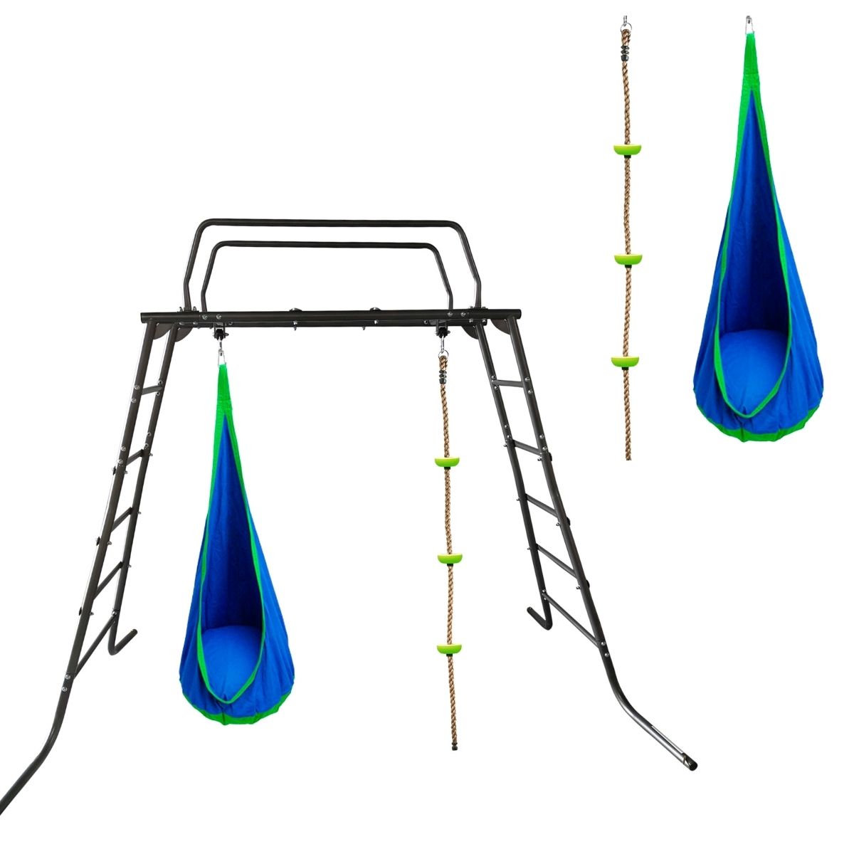 Klettergerüst für den Garten M-Bars Kids - Hängesitz, Gymnastikseil