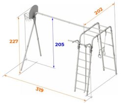 Alternative view of Klettergerüst für den Garten Akrobata