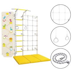 Sprossenwand für Kinderzimmer Komet Next 3 + Kletterwand Dino