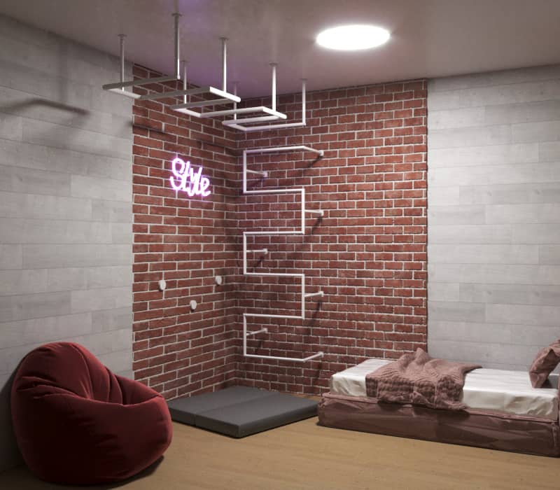 Sprossenwand für die Decke Zickzack Slim – Bild 2