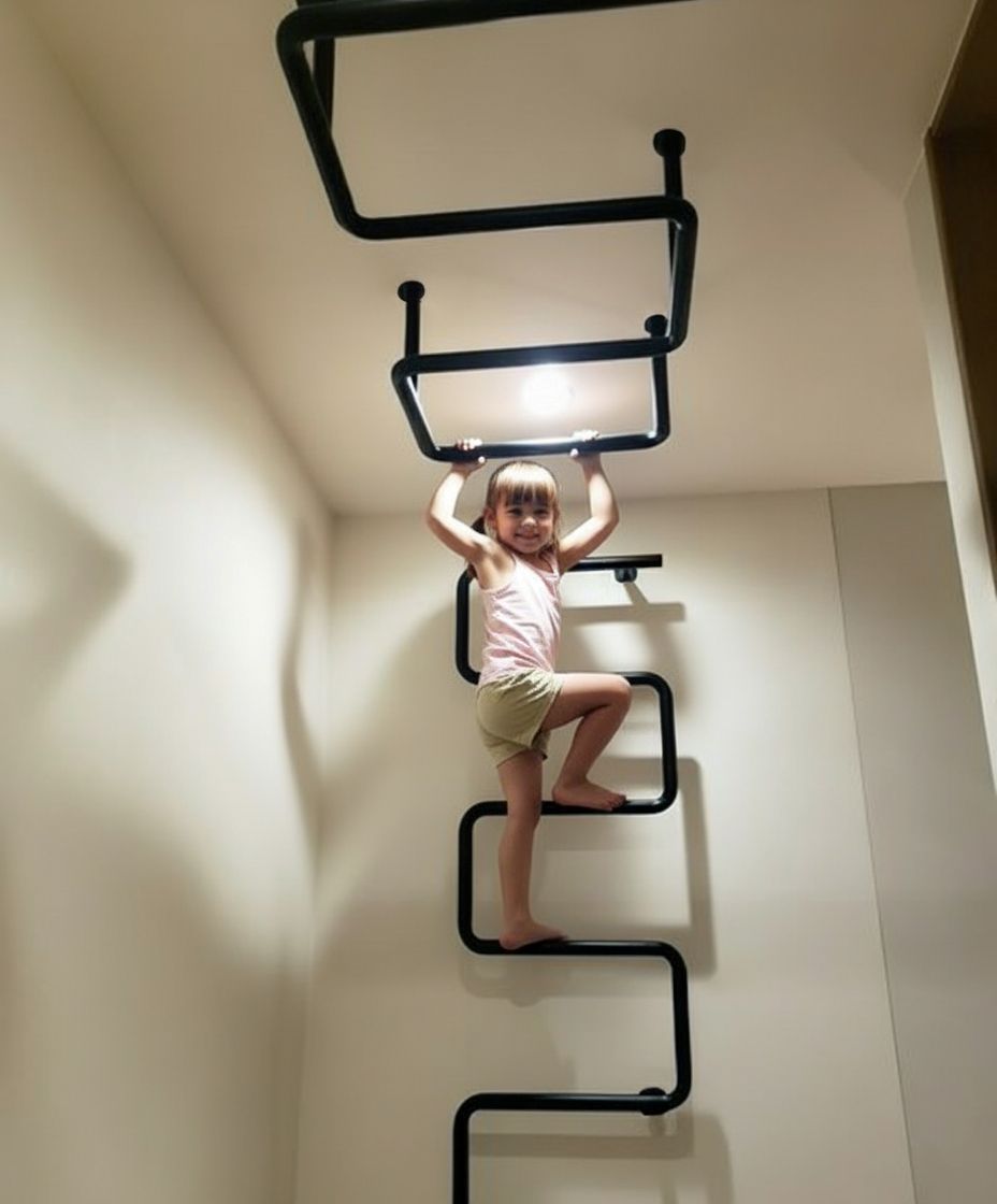 Sprossenwand für die Decke Zickzack Slim – Bild 3