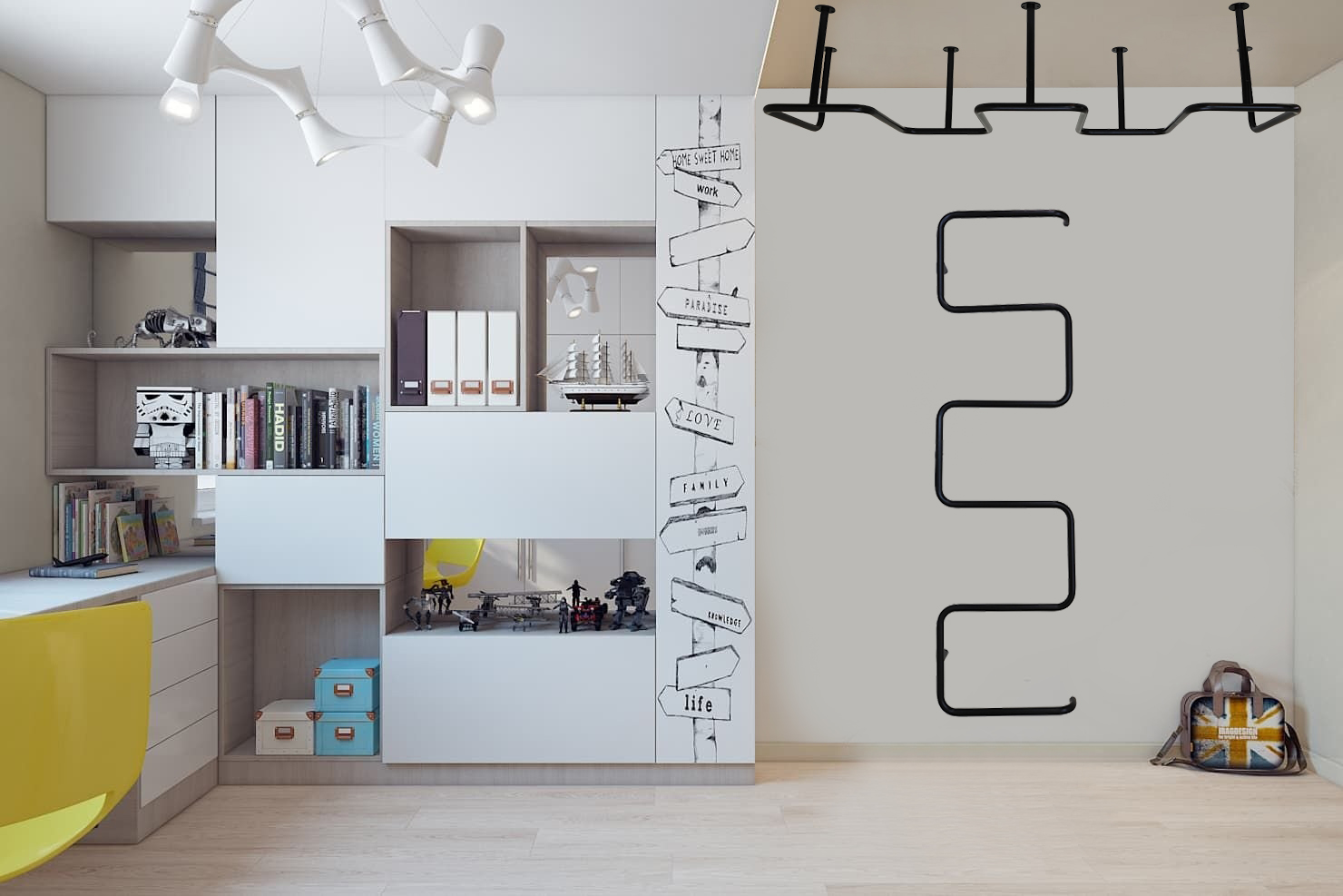 Sprossenwand für die Decke Zickzack Slim – Bild 4