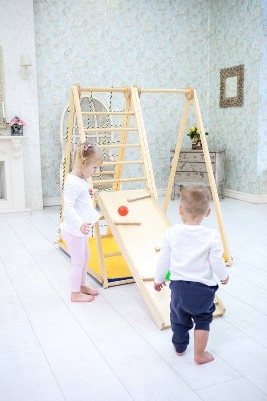 Zweiseitige Kinderrutsche für die Kletterpyramide – Bild 3