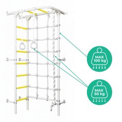 Alternative view of Sprossenwand für Kinderzimmer Next 4 mit Hängesitz Zebra