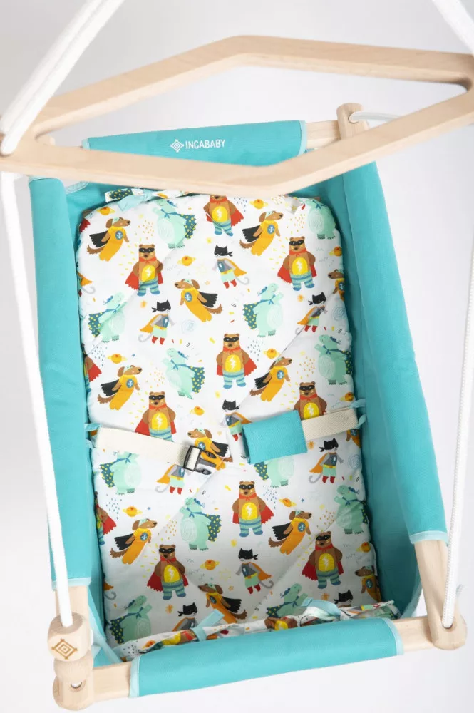 Babyschaukel Baby Blau – Bild 7