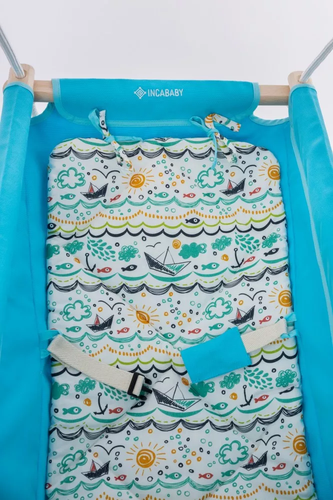 Babyschaukel Baby Blau – Bild 8